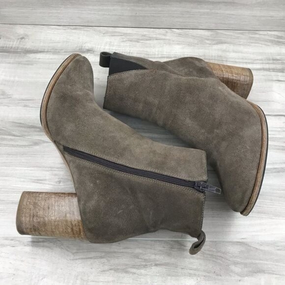 Napoleoni Ankle Boots Womens EU 39 Brown Suede Zip Booties - Picture 7 of 10